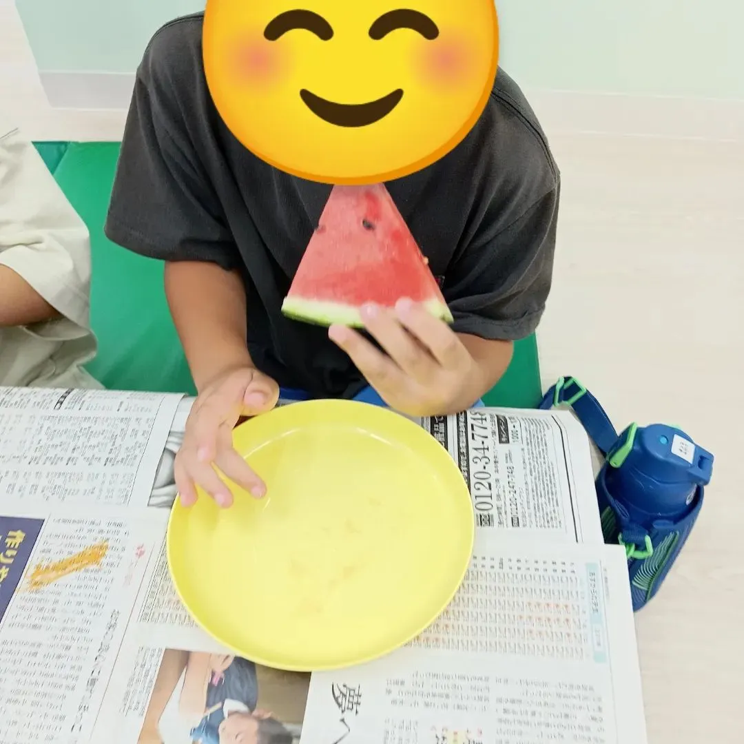 夏の最初のイベントはスイカ割りです🍉