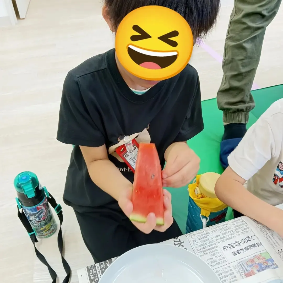 夏の最初のイベントはスイカ割りです🍉