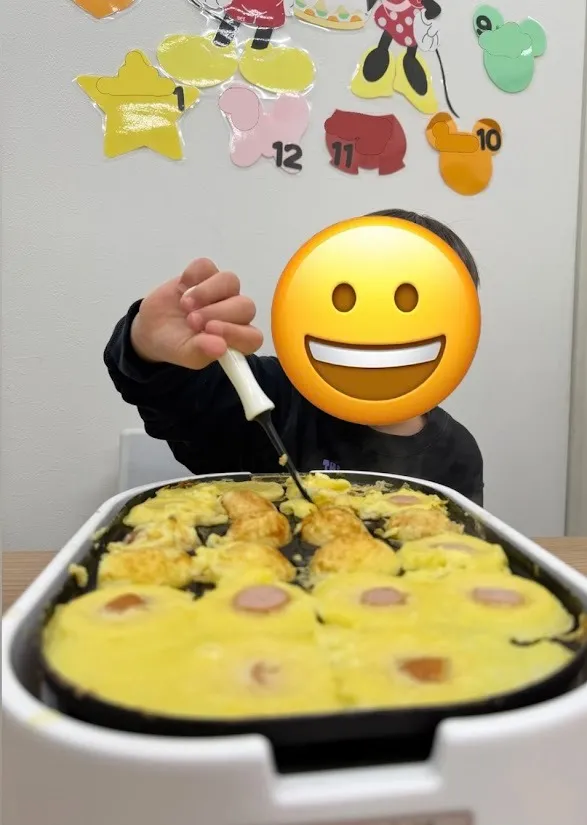 放課後デイで楽しむソーセージたこ焼き食育