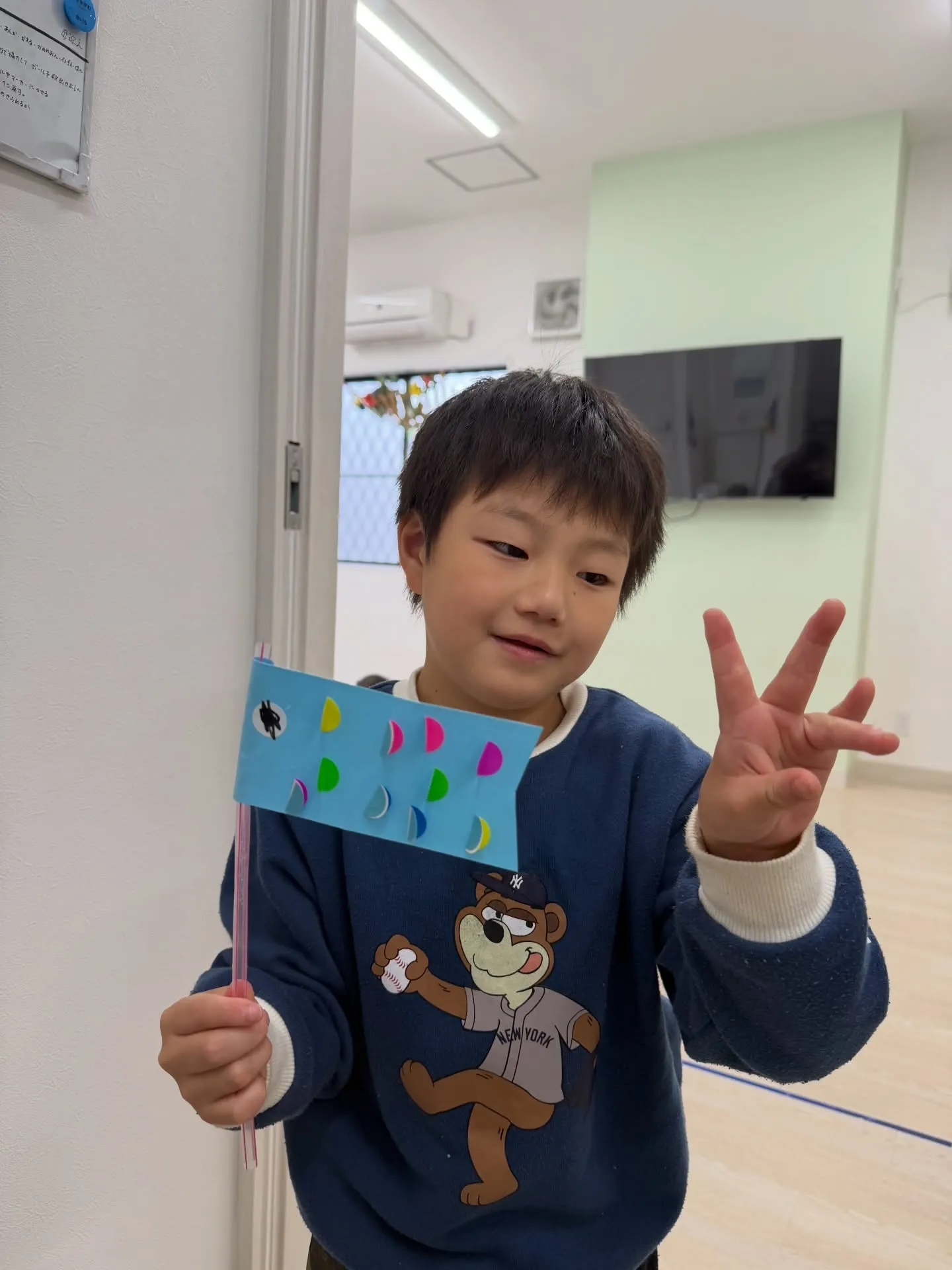 鯉のぼりを作成しました🎏ほとんど制作の様子を見られていないた...