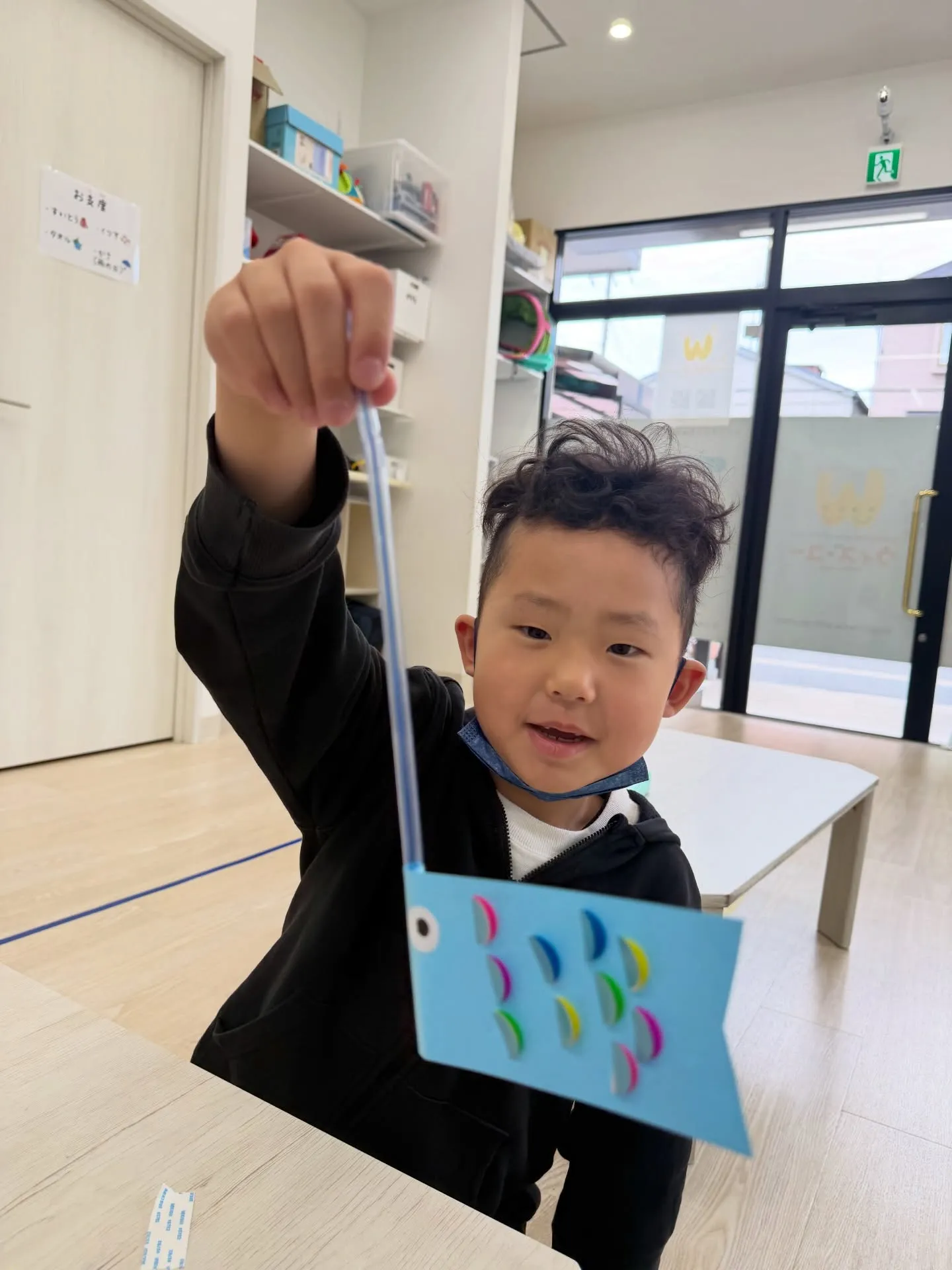 鯉のぼりを作成しました🎏ほとんど制作の様子を見られていないた...